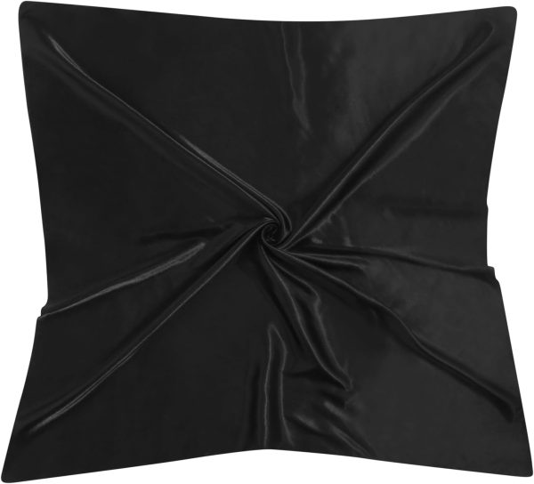 35” Large Square Satin Head Scarf - 3Pcs Silk Like Head Scarves Silk Bandana Satin Hair Scarf Head Wraps For Women - Image 6