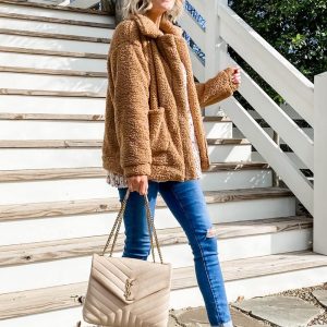 Women's Faux Suede Jackets 2025 Fashion Fall Clothes Long Sleeve Open Front Cropped Coat Outwear